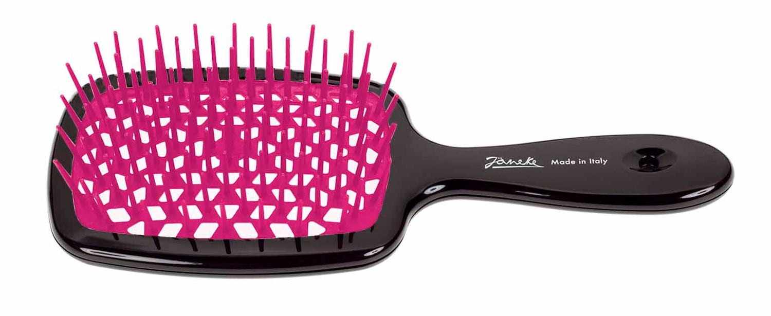Janeke Superbrush Large Black & Fuchsia
