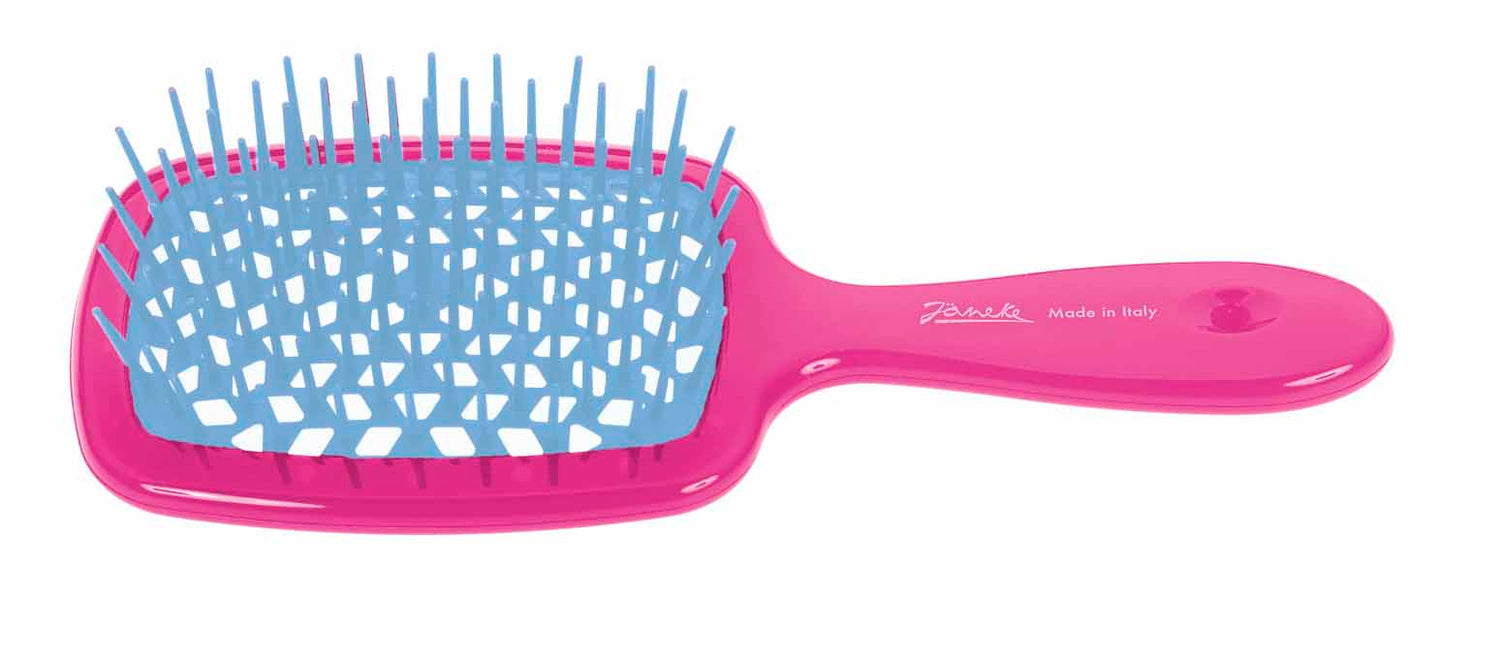 Janeke Superbrush Large Fuchsia and Tourquoise