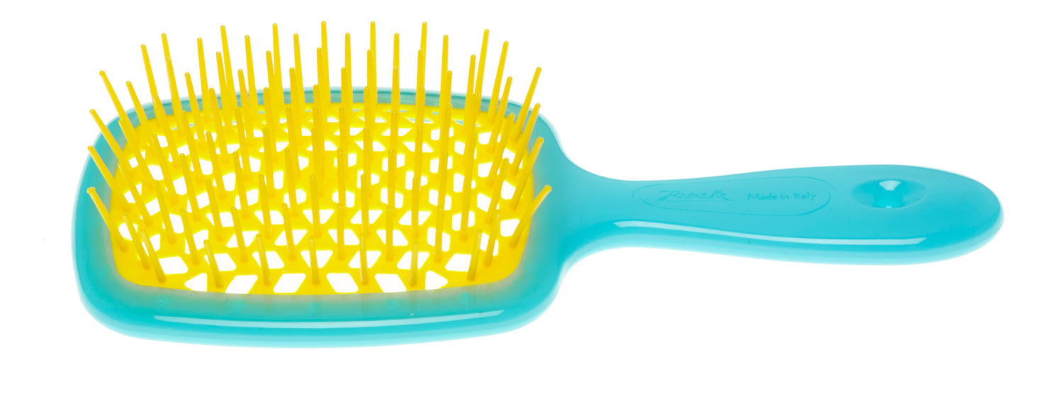 Janeke Superbrush Large Tourquoise and Yellow